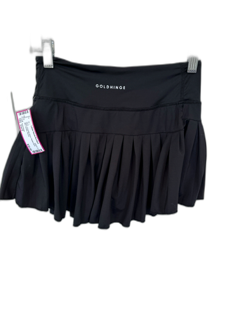 Gold Hinge Size Est 0 Black Polyester Blend Pleated Back Mini Athletic Skirt Black / Est 0