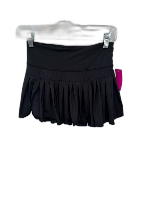 Gold Hinge Size Est 0 Black Polyester Blend Pleated Back Mini Athletic Skirt Black / Est 0