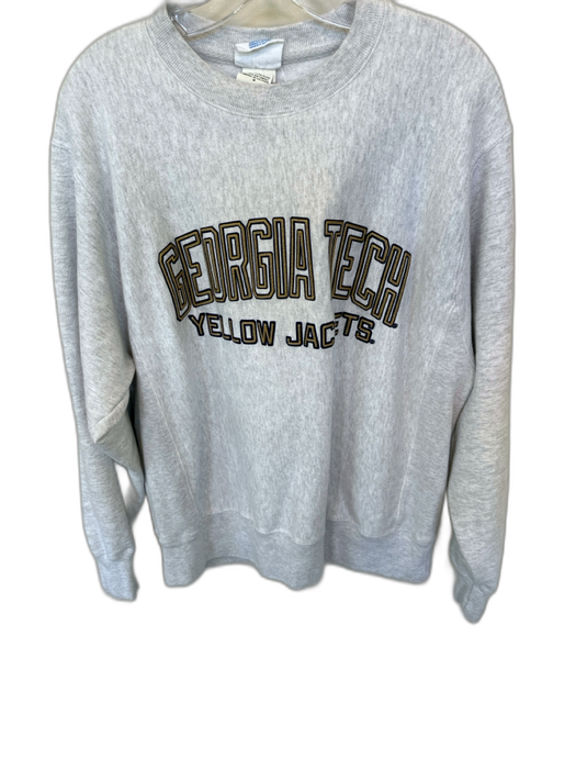 Champion Size M Grey Cotton Blend Crew Neck Athleisure Sweatshirt Grey / M