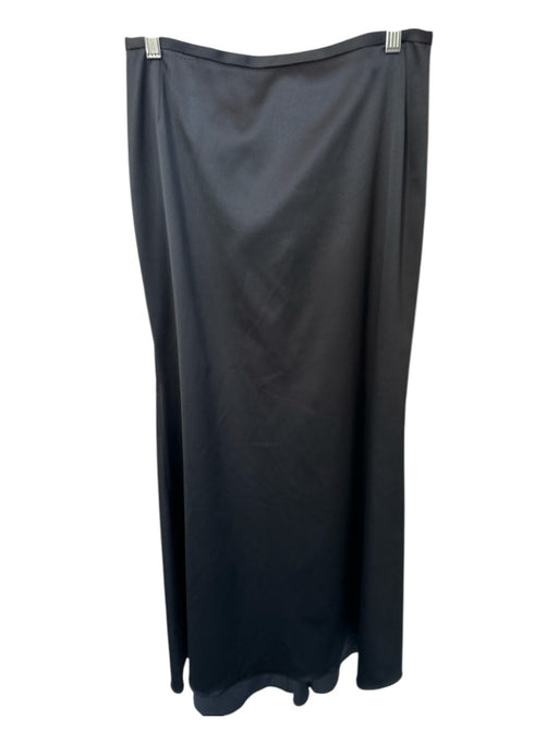 JS Collections Size 6 Black Polyester Blend High Waist Back Zip Maxi Skirt Black / 6