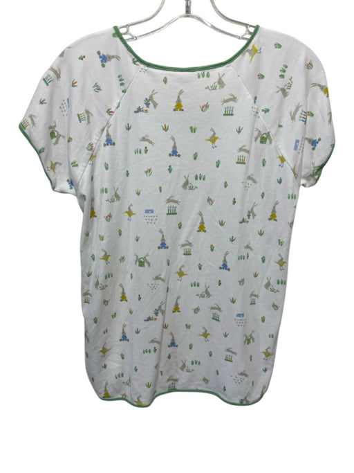 Lake Size S White, Green, Multi Cotton bunny Shorts Elastic Waist Pajamas White, Green, Multi / S