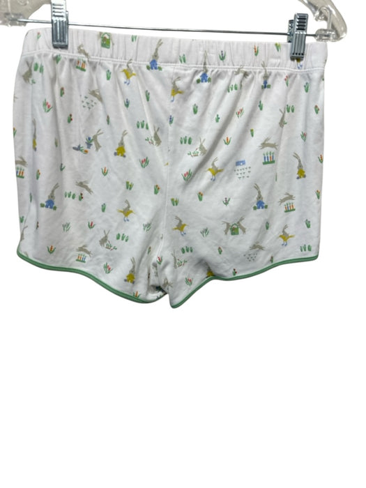 Lake Size S White, Green, Multi Cotton bunny Shorts Elastic Waist Pajamas White, Green, Multi / S