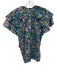 Banjanan Size XS Blue, Green, Pink Cotton Short Sleeve Floral Print Ruffles Top Blue, Green, Pink / XS