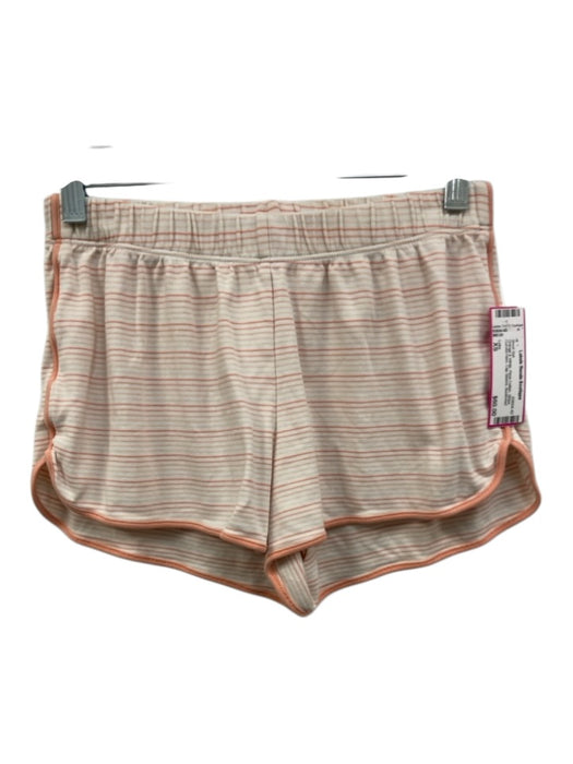 Lake Size XS Orange & White Pima Cotton Stripe Curved Hem Cap Sleeve Short Set Orange & White / XS