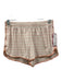 Lake Size XS Orange & White Pima Cotton Stripe Curved Hem Cap Sleeve Short Set Orange & White / XS