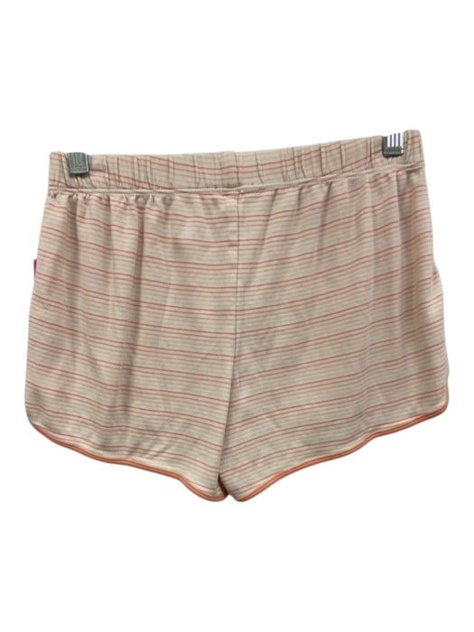 Lake Size XS Orange & White Pima Cotton Stripe Curved Hem Cap Sleeve Short Set Orange & White / XS