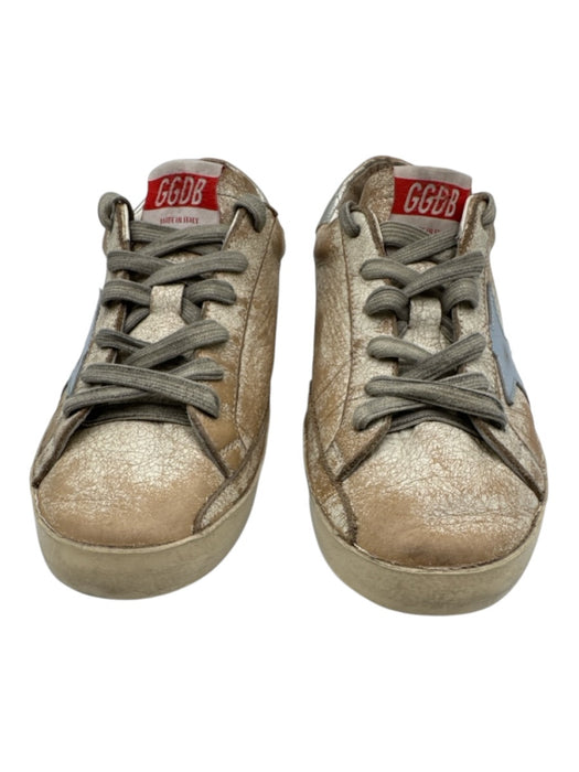 Golden Goose Shoe Size 39 White, Brown, Blue Leather Upper Distressed Sneakers White, Brown, Blue / 39