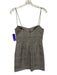 MNG Size 2 Black, Yellow, White Polyester & Viscose Spaghetti Strap Mini Dress Black, Yellow, White / 2