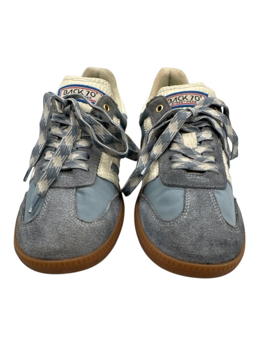 Back 70 Shoe Size 40 Blue & White Suede Lace Up Low Top Sneakers Blue & White / 40