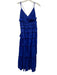 Staud Size XS Blue Nylon Sleeveless Tiered Tie Back Maxi Gown Blue / XS