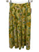 Zara Size M/S Yellow, Green, Multi Viscose & Linen Buttons Midi Skirt Set Yellow, Green, Multi / M/S