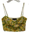 Zara Size M/S Yellow, Green, Multi Viscose & Linen Buttons Midi Skirt Set Yellow, Green, Multi / M/S