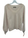 Brodie Size S Light Pink Cashmere V Neck Rib Knit Long Sleeve Sweater Light Pink / S