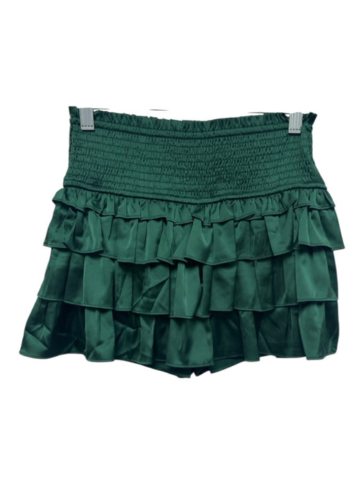 Idem Ditto Size Small Green Polyester Smocked Mini Skirt Green / Small
