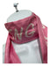 Burberry Pink & White Silk Thin Words Long Twilly scarf Pink & White / Small