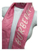 Burberry Pink & White Silk Thin Words Long Twilly scarf Pink & White / Small