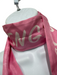 Burberry Pink & White Silk Thin Words Long Twilly scarf Pink & White / Small