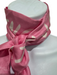Burberry Pink & White Silk Thin Words Long Twilly scarf Pink & White / Small