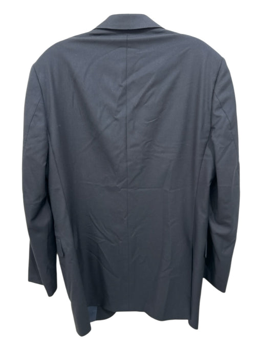 Hickey Freeman AS IS Navy Blue Solid 2 Button Men's Blazer Navy Blue / Est XL