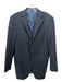 Hickey Freeman AS IS Navy Blue Solid 2 Button Men's Blazer Navy Blue / Est XL