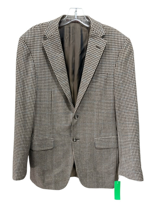 Hickey Freeman Brown & Multi 2 Button Men's Blazer Brown & Multi / Est XL