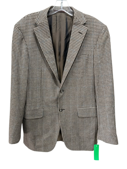 Hickey Freeman Brown & Multi 2 Button Men's Blazer Brown & Multi / Est XL