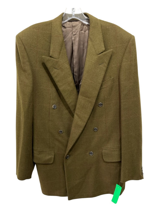 Ermenegildo Zegna Olive Green Double Breasted Men's Blazer Olive Green / Est XL