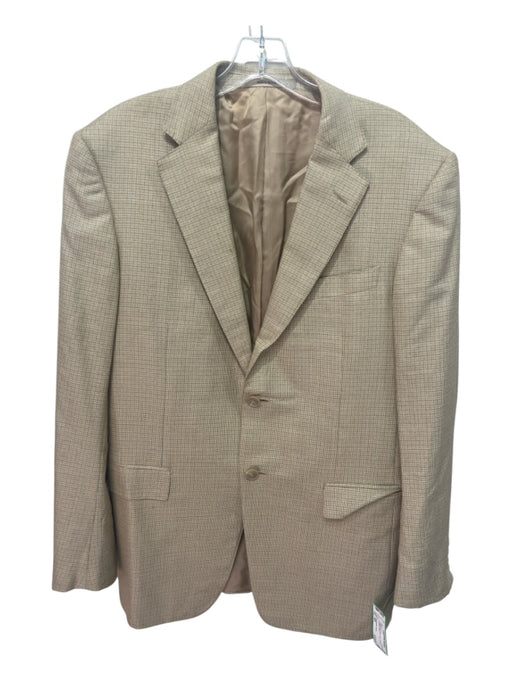 Ermenegildo Zegna Yellow & Blue Wool Plaid 2 Button Men's Blazer Yellow & Blue / 50R