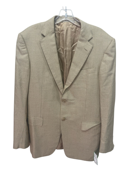 Ermenegildo Zegna Yellow & Blue Wool Plaid 2 Button Men's Blazer Yellow & Blue / 50R