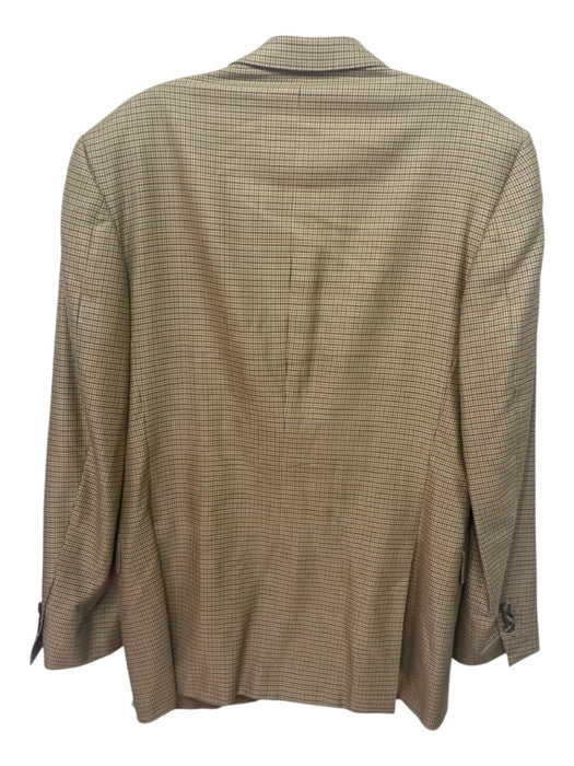 Corneliani Tan & Multi Silk Blend Houndstooth 2 Button Men's Blazer Tan & Multi / 50