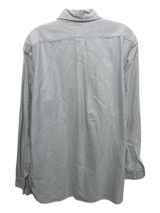 Polo Ralph Lauren Size L Blue & White Cotton Striped Men's Long Sleeve Shirt Blue & White / L