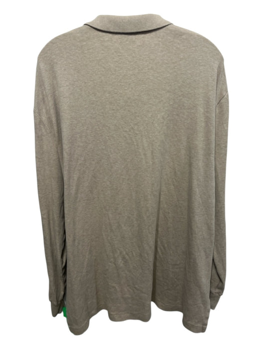 Polo Ralph Lauren Size L Beige Cotton Quarter Button Men's Long Sleeve Shirt Beige / L