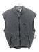The North Face Size L Gray & Black Polyester Zip Up Zip Pockets Fleece Vest Gray & Black / L