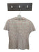 Tuesday of California Size XS Tan & Red Linen & Cotton Short Sleeve Lillies Top Tan & Red / XS