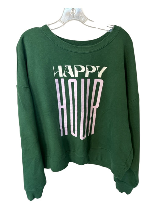 Maeve Size L Green & Purple Cotton Long Sleeve graphic Sweatshirt Green & Purple / L