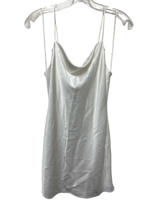Alice + Olivia Size 0 White Triacetate & Polyester Sleeveless Above Knee Dress White / 0