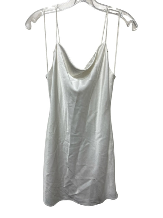 Alice + Olivia Size 0 White Triacetate & Polyester Sleeveless Above Knee Dress White / 0