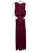 Nicole Miller Collection Size 8 Burgundy Viscose Zip Back Cut Out Back Maxi Gown Burgundy / 8