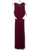 Nicole Miller Collection Size 8 Burgundy Viscose Zip Back Cut Out Back Maxi Gown Burgundy / 8