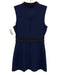Nicole Miller Collection Size 8 Navy Poly Blend Zip Back Beaded Detail Dress Navy / 8
