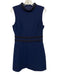 Nicole Miller Collection Size 8 Navy Poly Blend Zip Back Beaded Detail Dress Navy / 8