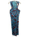 Derek Lam 10 Crosby Size 4 Blue & Multi Cotton & Silk Zip Close Printed Dress Blue & Multi / 4
