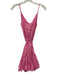 Rhode Size M Pink Cotton V Neck Sleeveless Mini Tie Belt Dress Pink / M