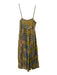 Carolina K Size S Green & Multi Linen Adjustable Strap Printed Maxi Dress Green & Multi / S