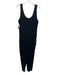 Frank & Eileen Size M Navy Cotton Drawstring Waist Sleeveless Pockets Jumpsuit Navy / M