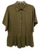 Daily Drills Size XS/S Army Green Cotton Button Front Pockets Collared Romper Army Green / XS/S