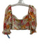 For Love & Lemons Size L White & Multi Linen Blend Hook Closure Floral Top White & Multi / L