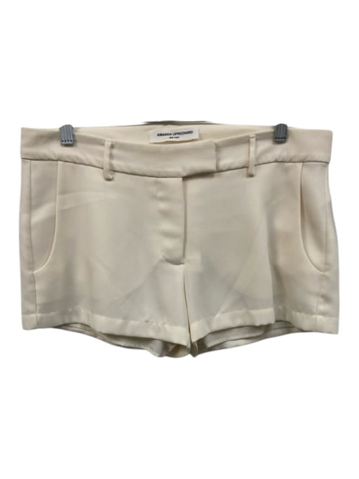 Amanda Uprichard Size S Cream Polyester Zip & Button Pockets Belt loops Shorts Cream / S