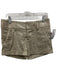 Alice + Olivia Size 4 Silver Linen Blend Zip & Hook Closure Metallic Shorts Silver / 4