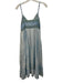 Loveshackfancy Size 8 Blue & White Cotton V Neck Lace Floral Maxi Dress Blue & White / 8